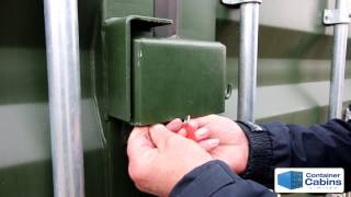 How to lock a shipping container