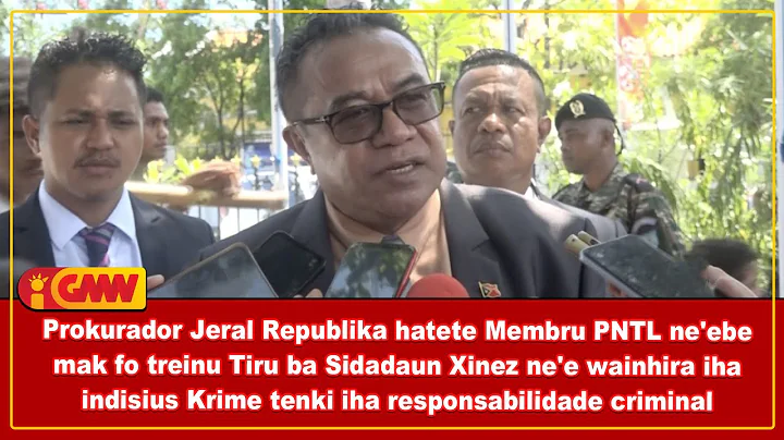 PJR hatete Membru PNTL ne'ebe mak fo treinu Tiru ba Sidadaun Xinez ne'e tenki responsabiliza