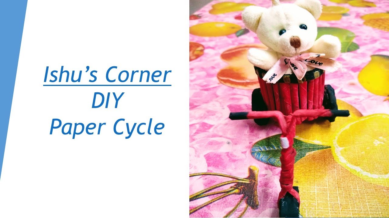 Making of Paper Cycle | Best out of Waste | IswaryaSenthil - DIY Crafts