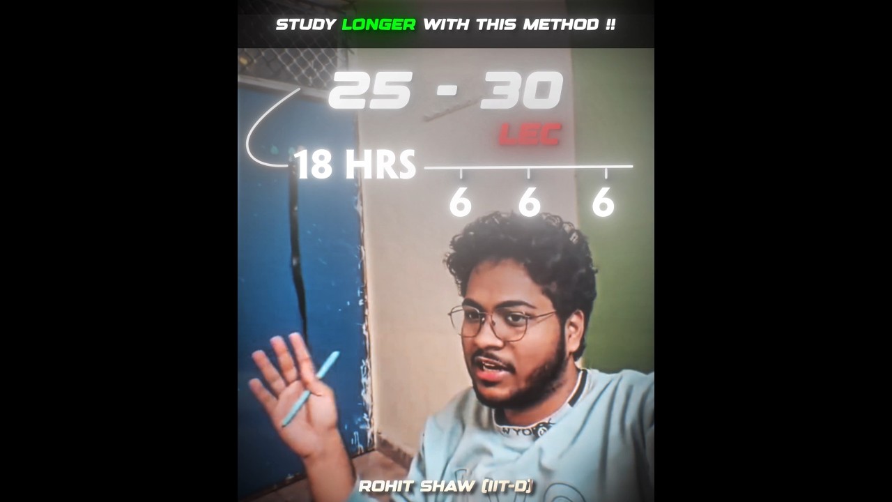 How I Studied for 18 hours a Day During JEE | #shorts #jeemains #jee #study #topper
