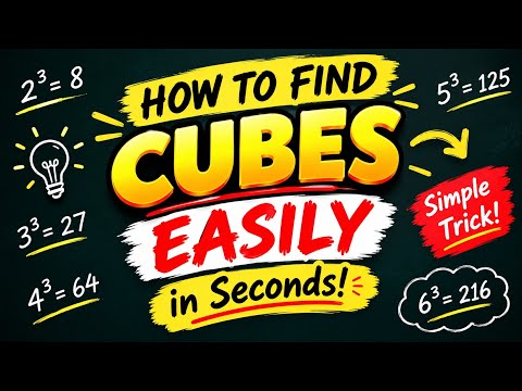 How to Find Cubes Easily in Seconds! 🚀 | The Fastest Cube Trick🤯 (Faster Than Calculator) 