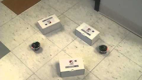 Two e-puck robots  model using DEVS modelling methodology and ECD++ software