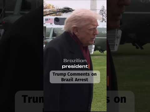 ترامب يرد على سؤال أحد المراسلين حول اعتقال الرئيس البرازيلي السابق