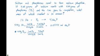 Chapter 3 Summary: Stoichiometry Example Problem #2