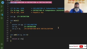 What is the difference between DECLARATION and DEFINITION in programming