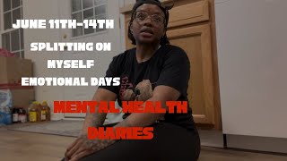 Mental Health Diaries: June 11th-14th, 2026 (bipolar II depression & BPD)