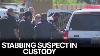 Stabbing suspect in custody after hours-long standoff