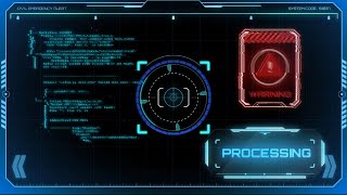 Sci fi HUD black screen and green screen