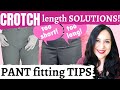 How to  EASILY ADJUST crotch length on pants. Fit ISSUES.  Let's sew easy pants. Ep 4