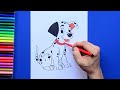 How to draw a Dalmatian from Disney's 101 Dalmatians