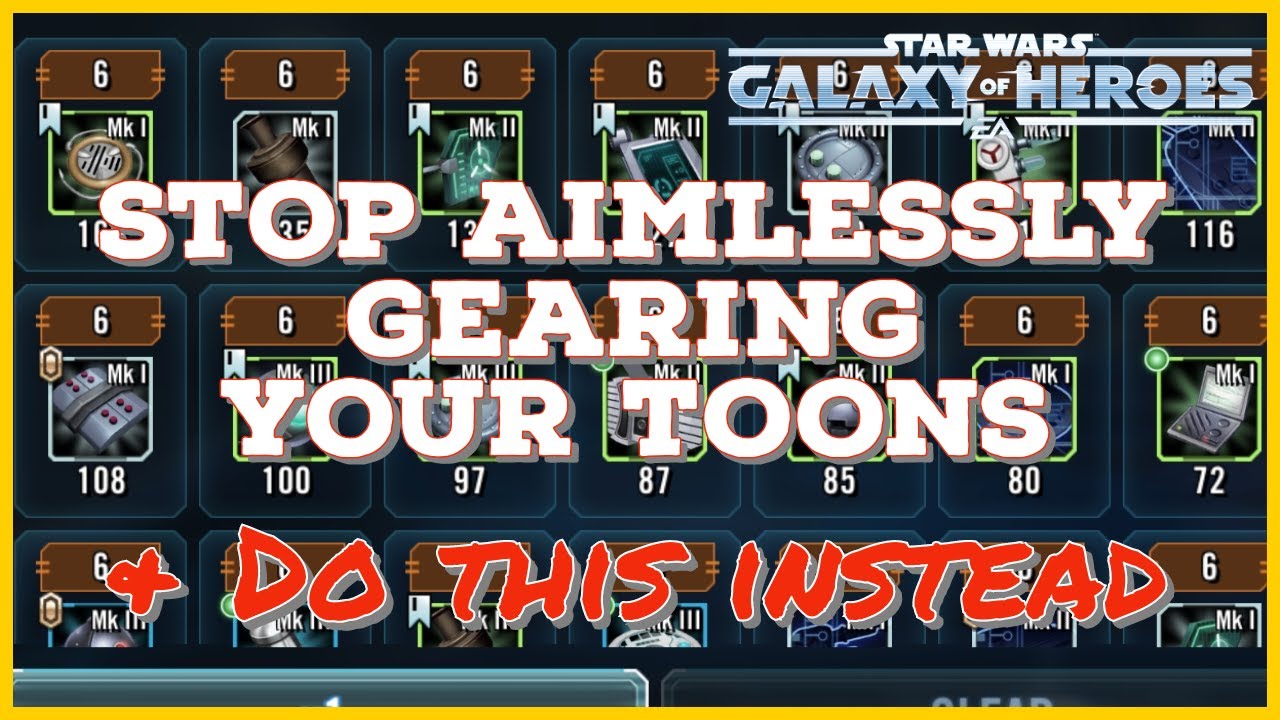 TRACK YOUR GEAR THIS WAY SWGOH YouTube