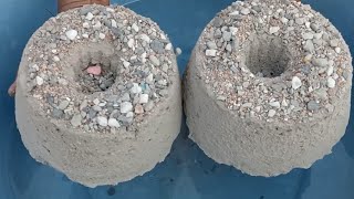 ASMR very soft sand and pure cement gritty mixdfull dasty Big chunks dipping crumble in 💦💦💦🤤😋