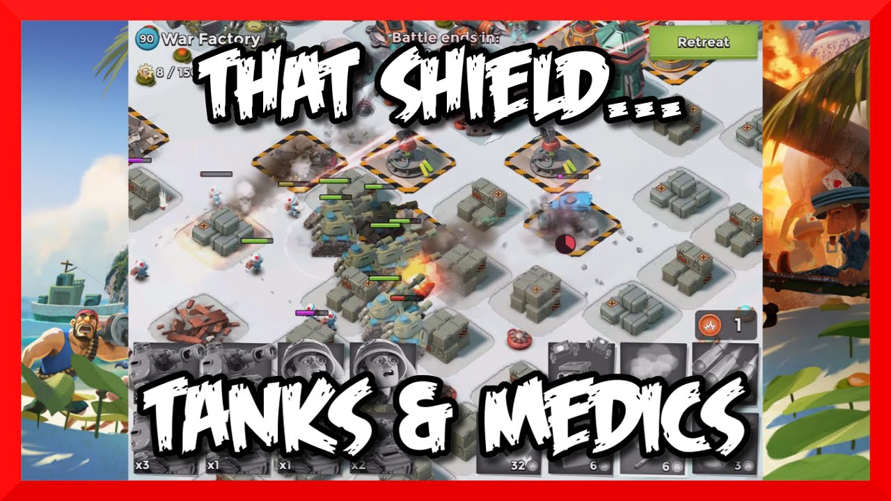 WHAT A CRAZY SHIELD! - Tanks & Medics vs "GEARHEART" | Boom Beach