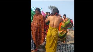 Hot Ganga Snan Dress Change On Ganga Ghat Open Bath