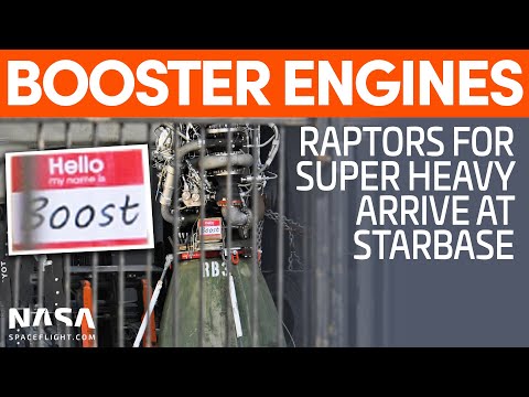 Raptor Boost Engines for Super Heavy Booster Delivered | SpaceX Boca Chica