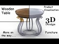 Wooden Table 3D Model 🔧 Design & Visualization Demo