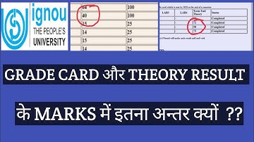 IGNOU GRADE CARD और THEORY EXAM RESULT में अंतर क्यों है ??