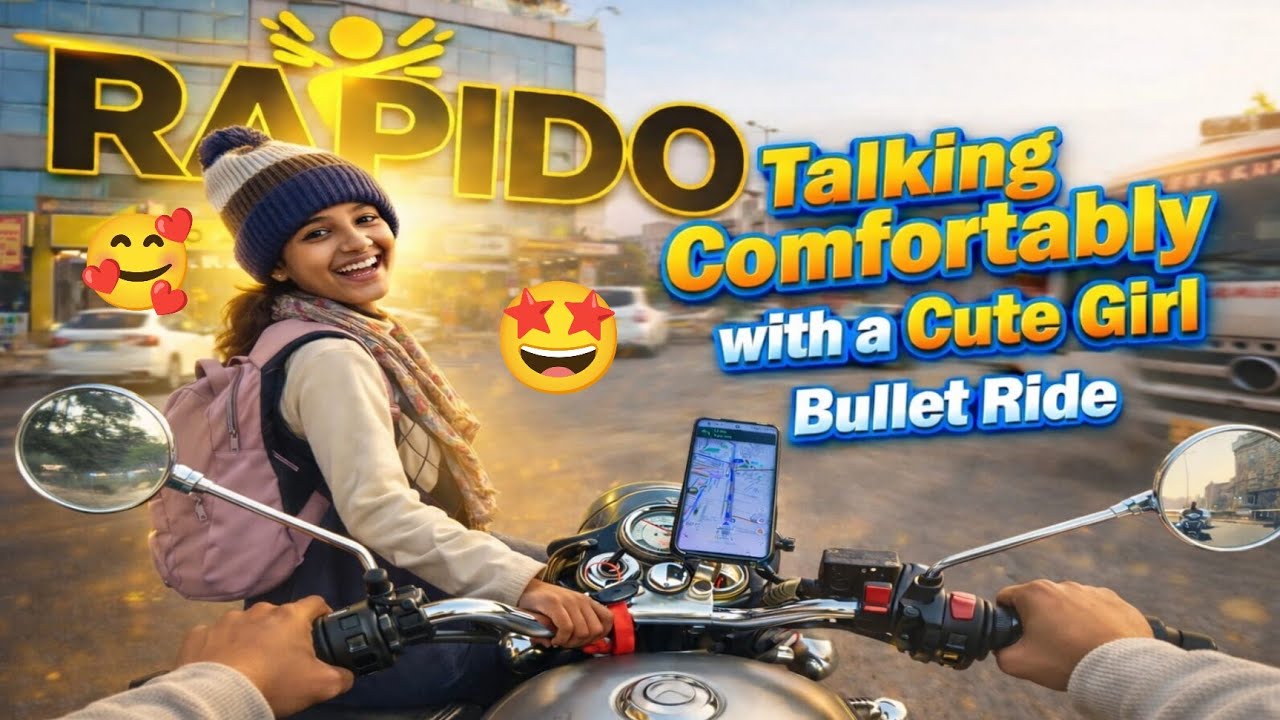 Talking Comfortably with a Girl 😌✨ | Rapido on Bullet 🏍️ | Real Ride Experience ! rahul jha #rapido 