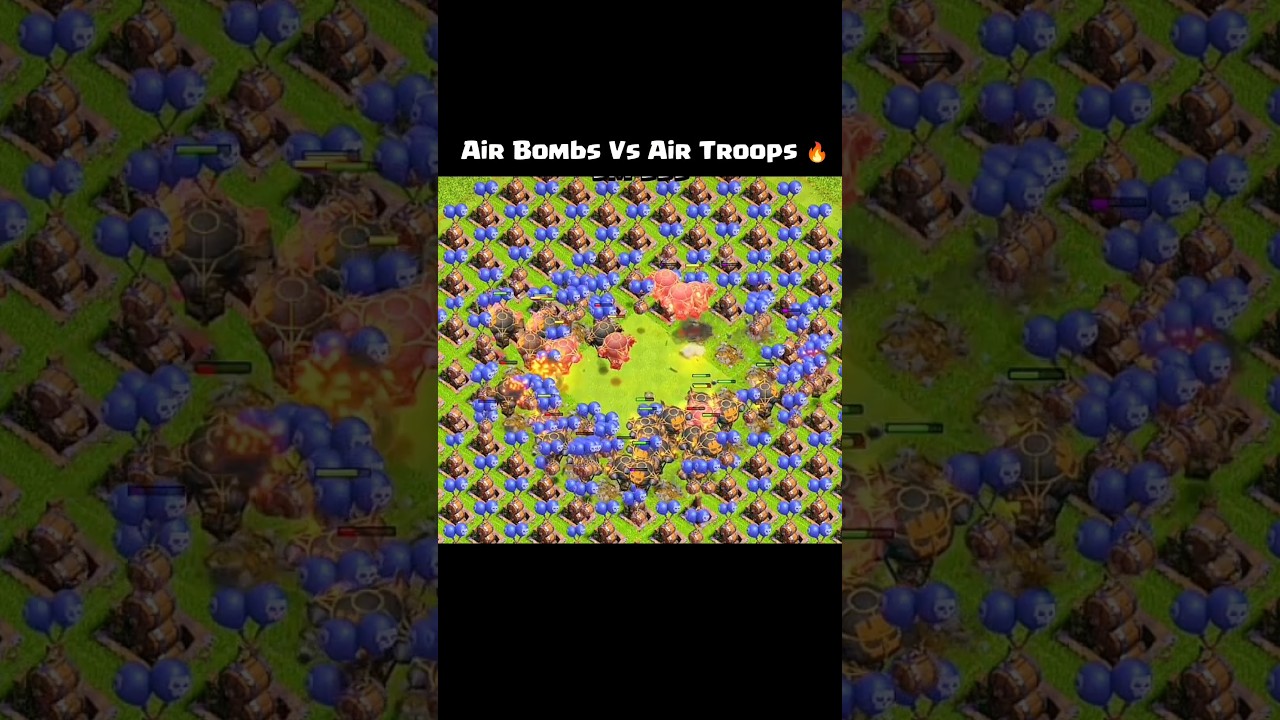Air Bombs Vs Air Troops 🔥🔥 || clash of clans 