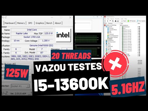 Vazou Testes do Novo Intel Core I5-13600K com 20 Threads e Clock de 5.1GHz