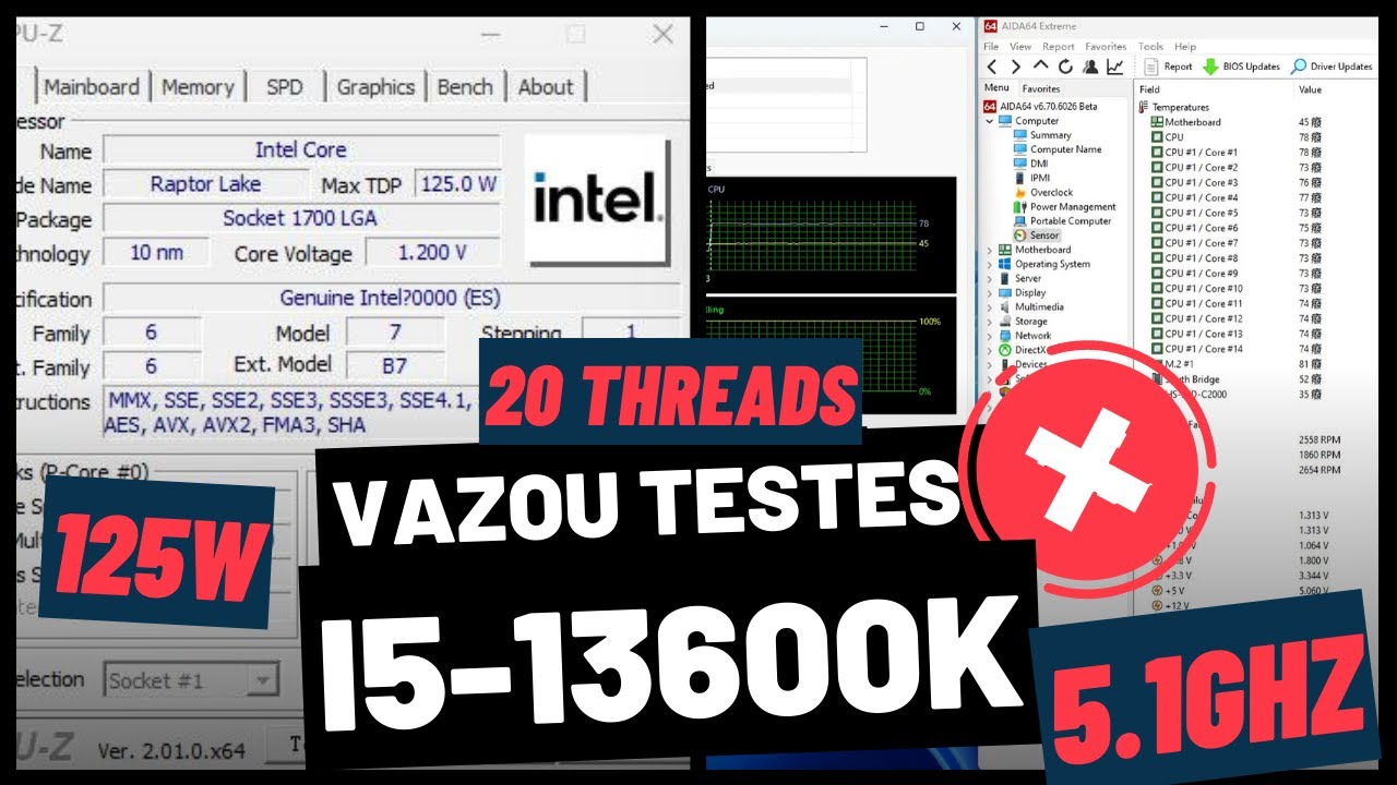 Testes de benchmark do Intel Core i5-13600K são vazados; Veja