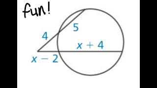 High school geometry - segments and angles of circles mixed practice, work-through video.
