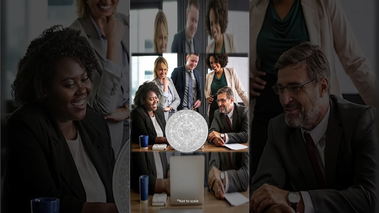 5 oz Silver Aztec Calendar Round From The Golden State Mint