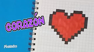 Como Dibujar Un Corazon En Pixel Art - Pixelados