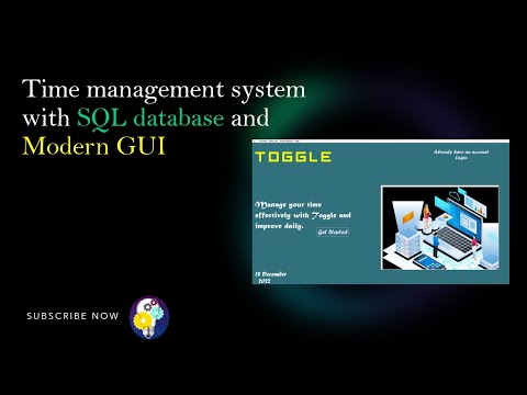 Toggle Time management system | Modern GUI | Customtkinter |