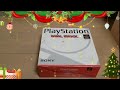 サンタが新品の初代プレイステーション本体をクリスマスにプレゼントしてくれたよ！Brand new PlayStation Christmas present