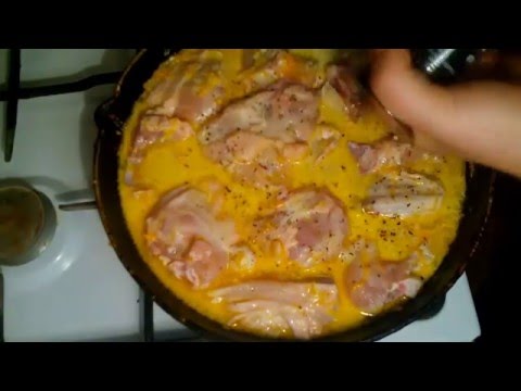 Видео рецепт Курица, тушенная в сливках