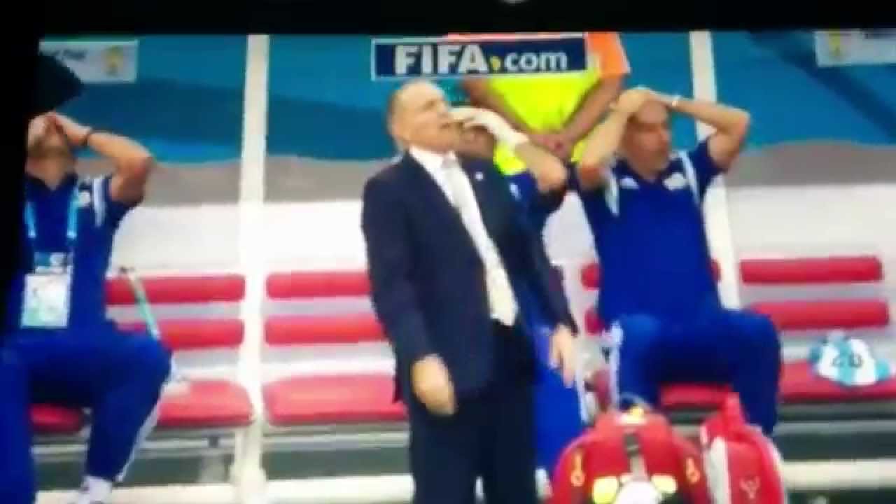 El blooper Alejandro Sabella - blooper - Argentina vs Belgica