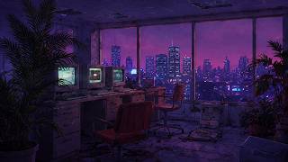 📼 Rainy Midnight in 1989 | Cozy Window View & Thunder Far Away