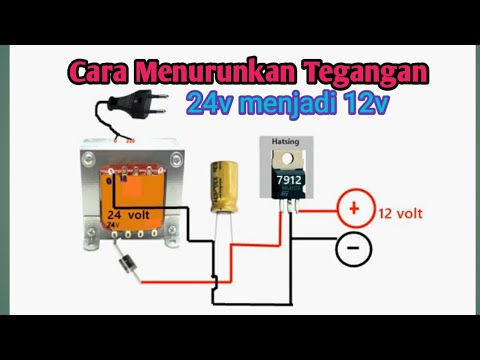 Skema Menurunkan Tegangan 24V Menjadi 12V - Youtube