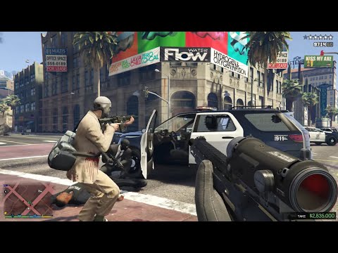 GTA 5 - First Person Pacific Standard Heist + Ten Star Escape