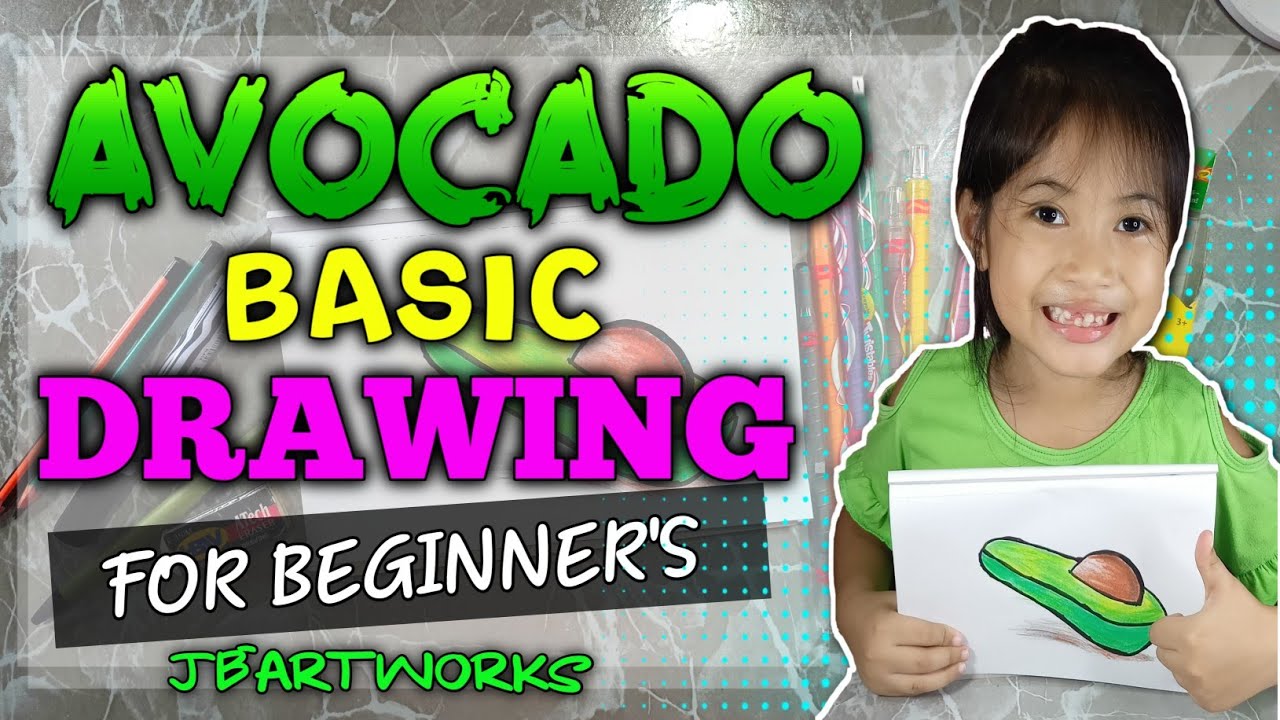 AVOCADO Basic drawing | for beginners | JB-ARTWORKS - YouTube