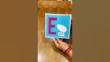DIY Letter E for Egg Craft#funlearningforkids#funlearning#teachinglearningmaterial#alphabetchallenge