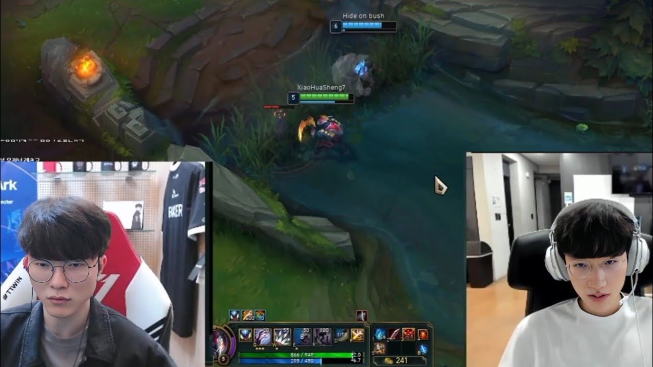 Peanut và Faker gặp nhau trong trận. Faker :