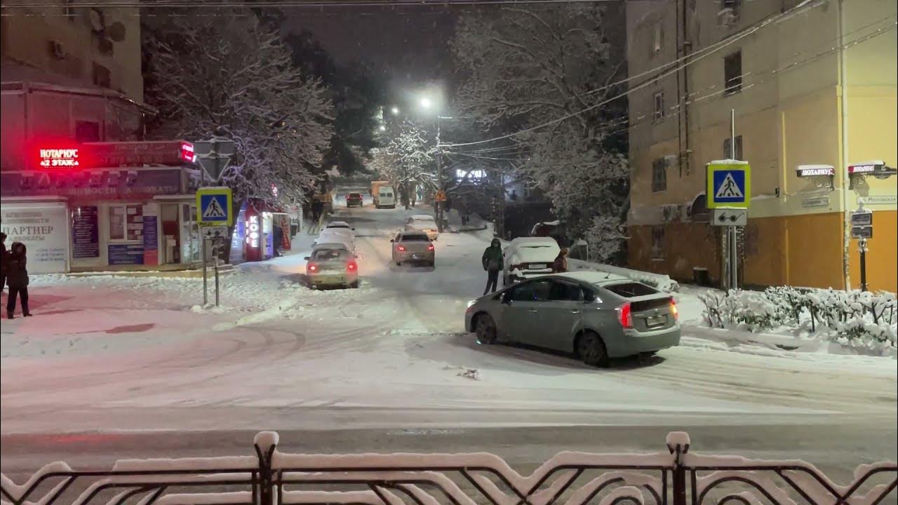 Ялта снегопад
