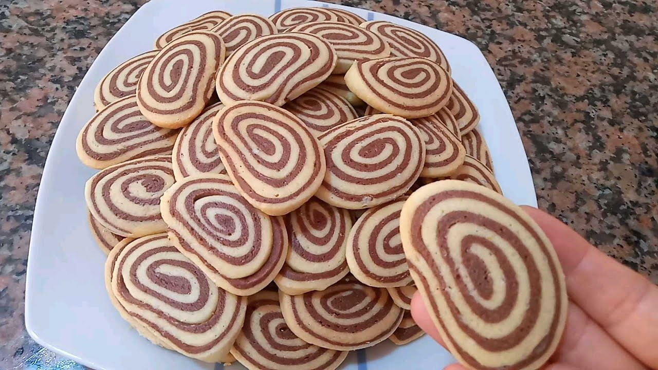 حلوة دواز اتاي بدون زبدة بدون طابع بشكل حلزوني سهلة ولذيذة بزااااف