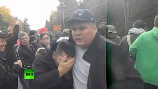 Canada First Nation anti fracking protest  Violent clashes, arrests, snipers