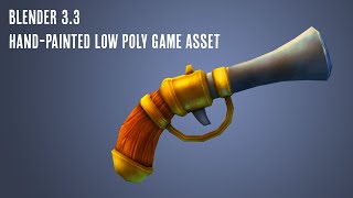 Hand painting Low-Poly game asset in Blender 3.3