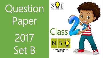 NSO Science Olympiad Class 2 Question paper 2017 Set B