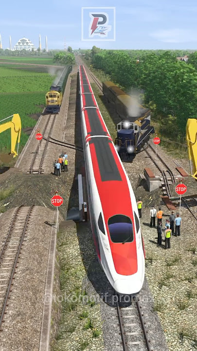 Kereta Api Amerika Pindah Jalur Rel Di Jembatan Putus #railroad #railtrack #railway #train #railfan