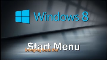 Windows 8/8.1: How to install the "START MENU"
