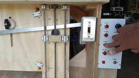 DIY router table with a stepper motor driven router lift.