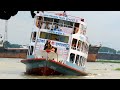 গ্রীন লাইনের ঢেউয়ে কাত হয়ে গেলো শরিয়তপুর- ১ লঞ্চটি।M.v.Green Line-2 Vs Shariatpur-1।Exclusive Video.