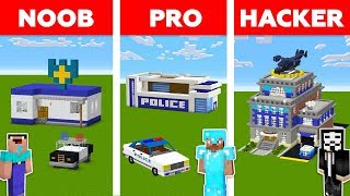 Minecraft NOOB vs PRO vs HACKER: POLICE STATION in Minecraft / Funny Animation
