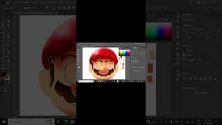 Draw Super Mario in Illustrator - You Won't Believe What Happens Next 🤯 #shorts