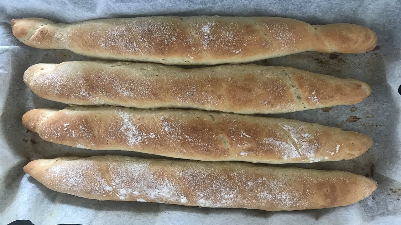 أسهل وأنجح طريقة لعمل خبز الباغيت بكل سهولة واحترافية كيما الكوشة - Baguette